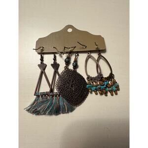 Boho Set of 3 Earrings